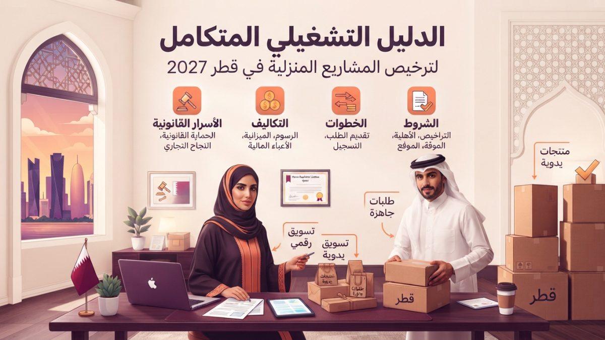 الدليل المتكامل لترخيص المشاريع المنزلية والتجارة الالكترونية في قطر 2027: الشروط، الخطوات، التكاليف، والأسرار القانونية والتجارية لنجاحك